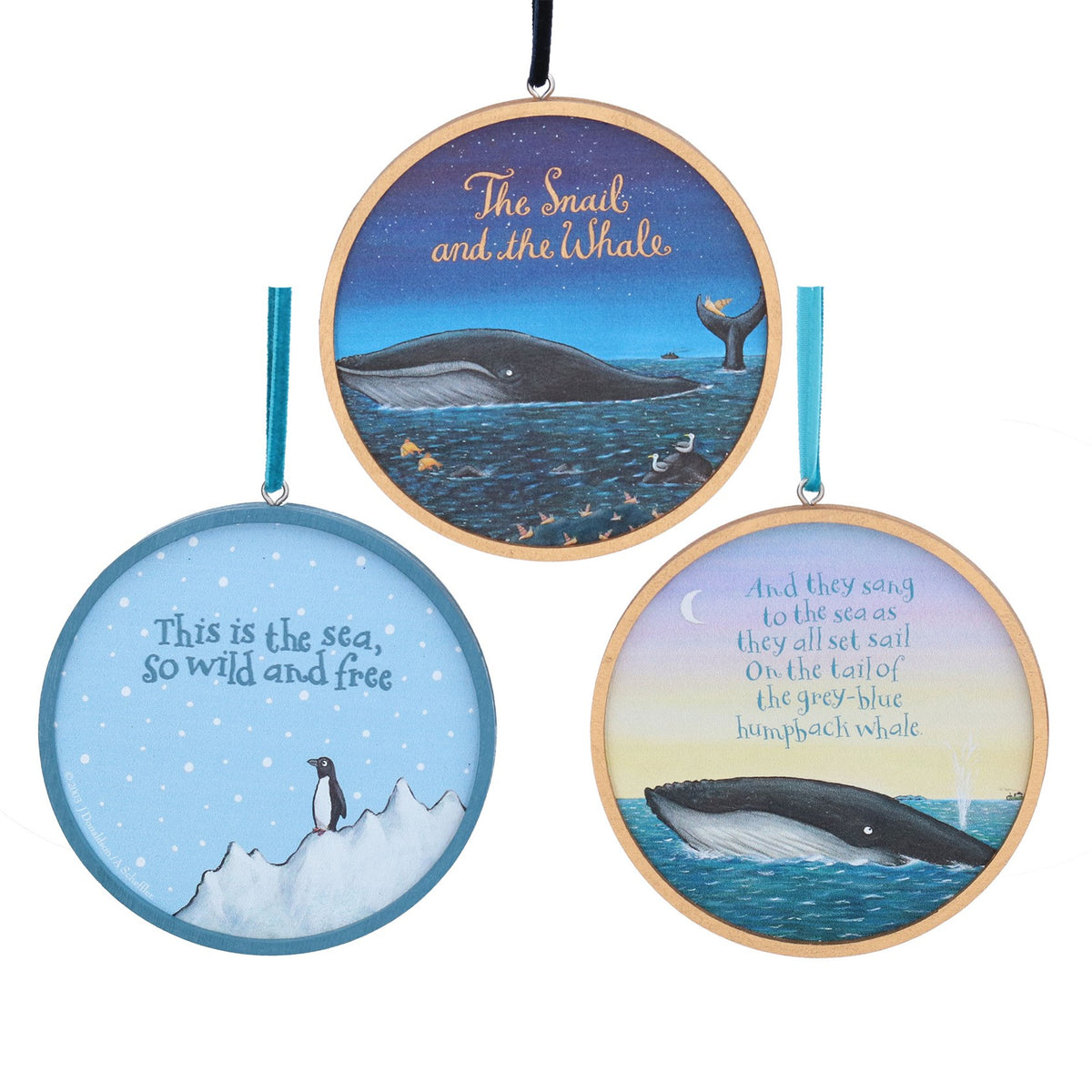 Snail and Whale Wood Decoration