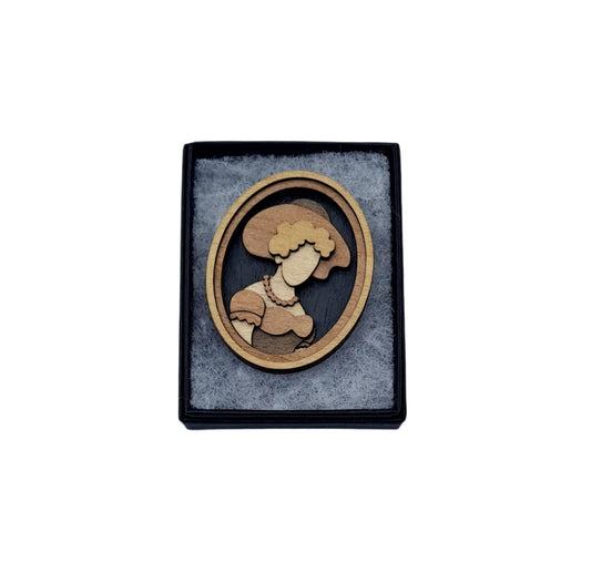 Lady Portrait Miniature Brooch by Martin Tomsky
