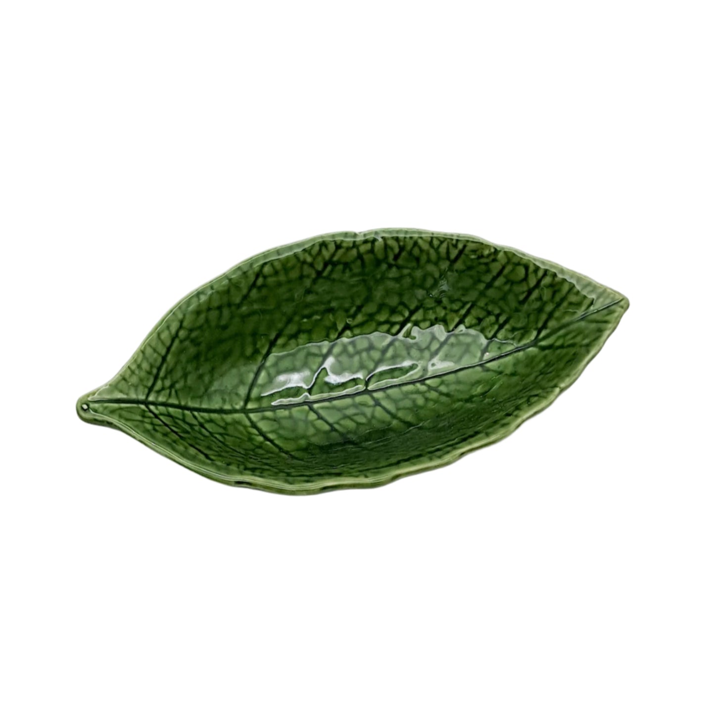 Mini Green Leaf, Ceramic Dish 8.5cm