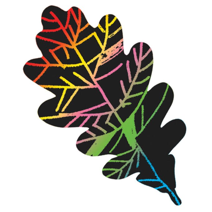 Scratch Art Leaves