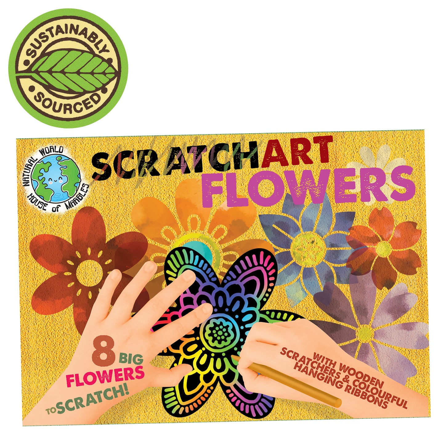 Scratch Art Flowers
