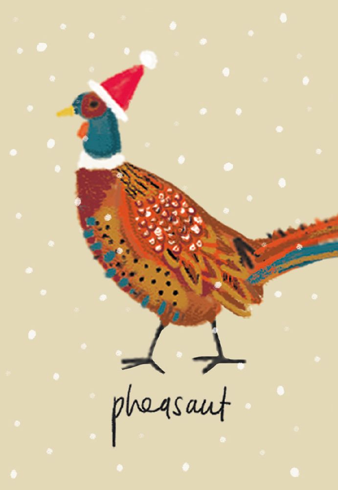 Festive Birds Christmas Card Cube