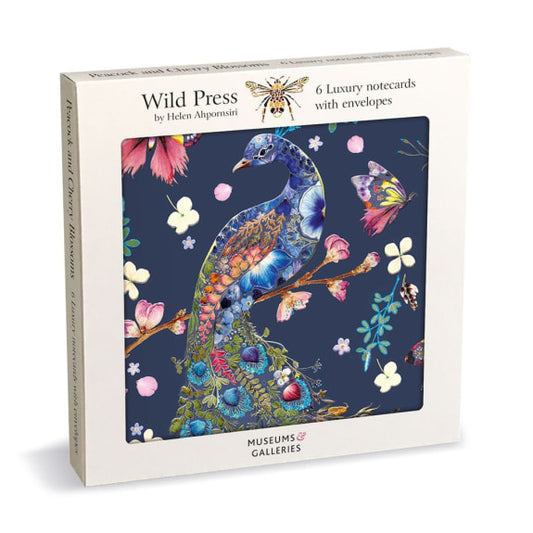Peacock and Cherry Blossom Notecards