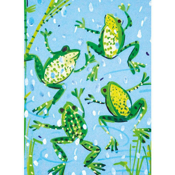Leaping Frogs Greetings Card