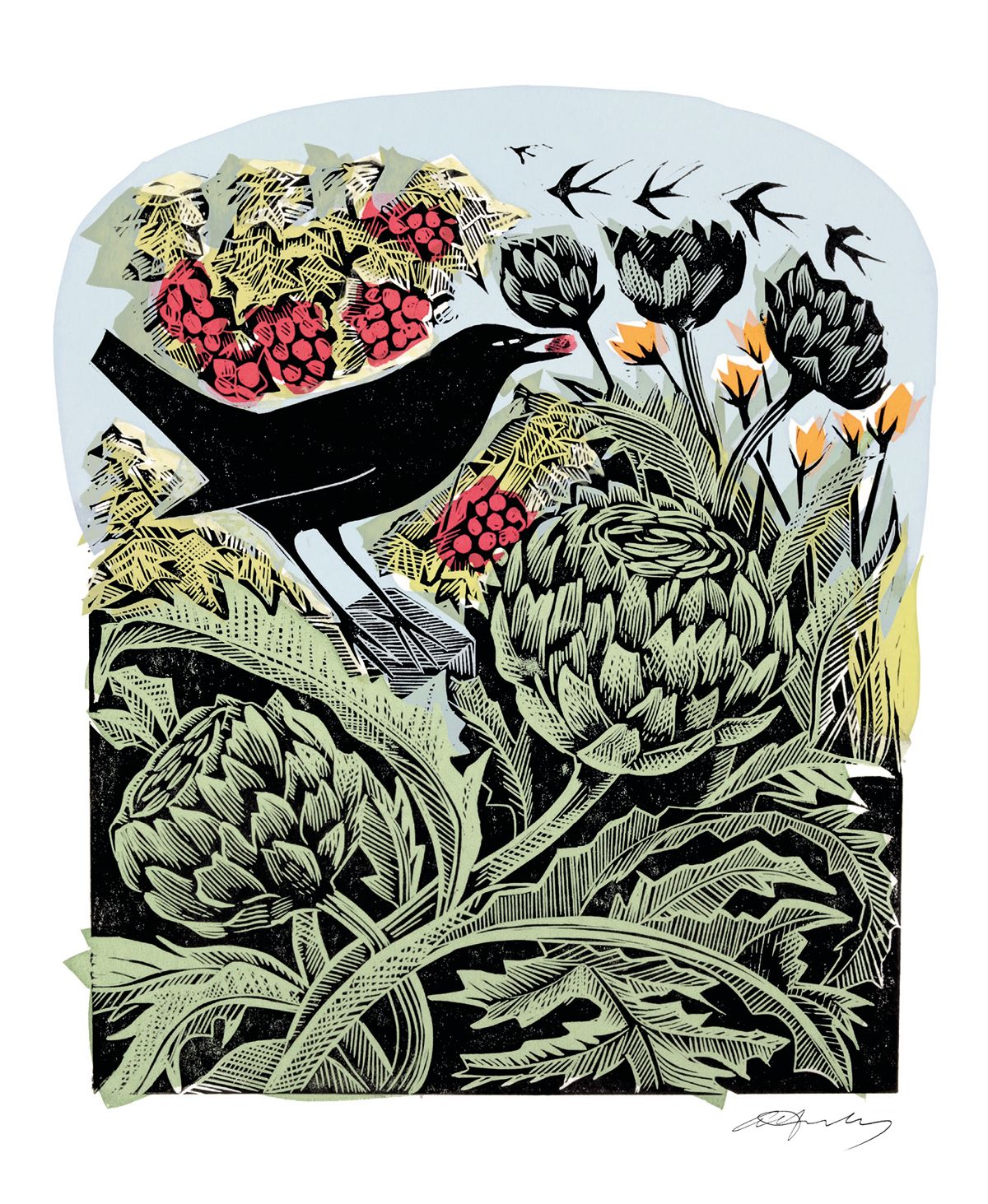 Blackbird Greeting Card