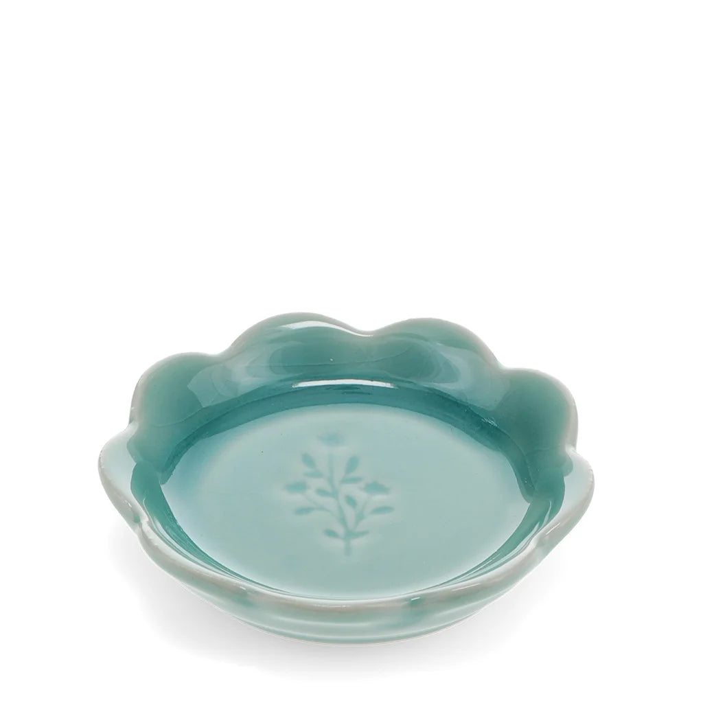 Blue Floral Trinket Dish