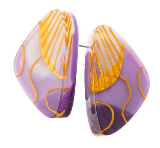 Purple Prim Flora Stud Earring