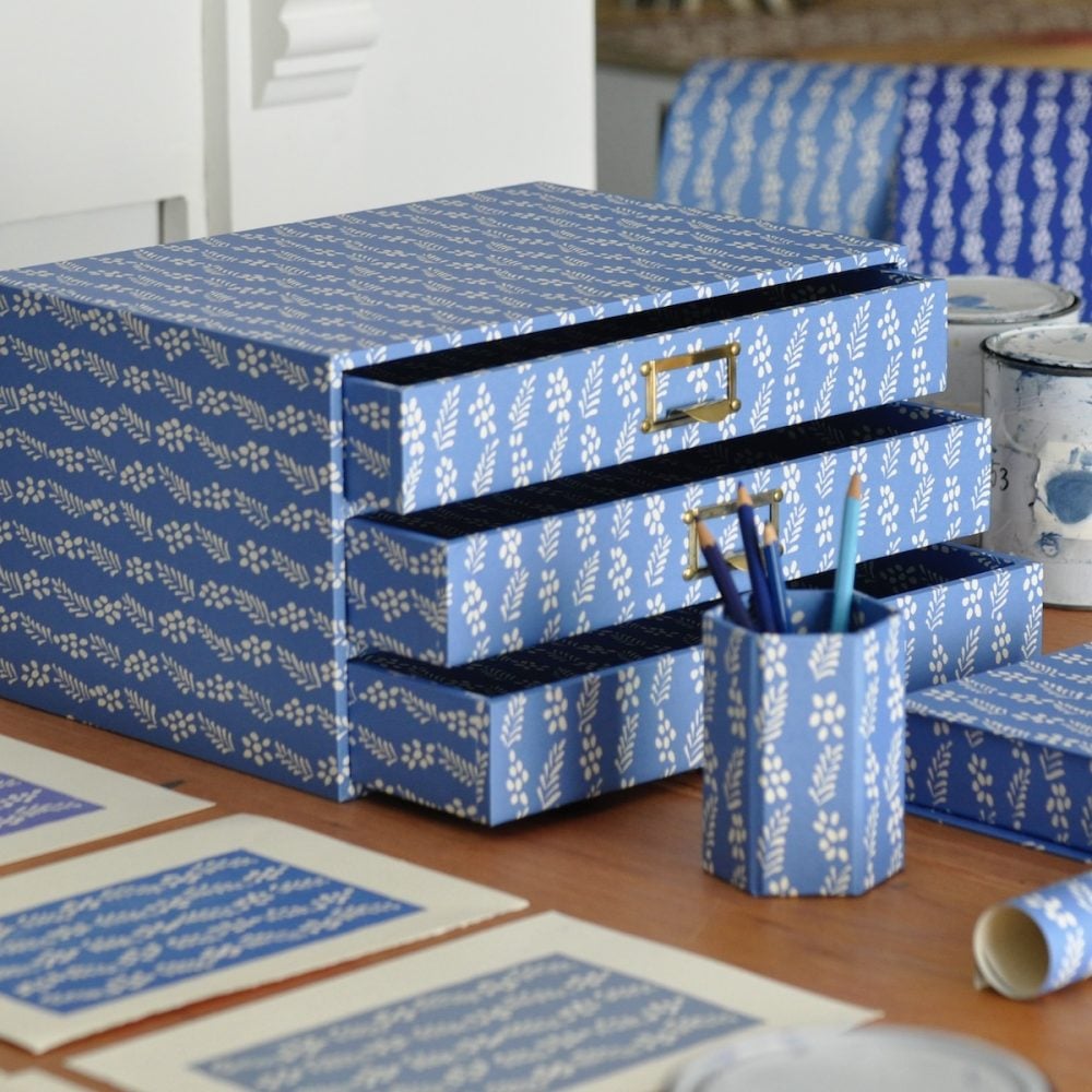Blue Necktie Collectors Drawers