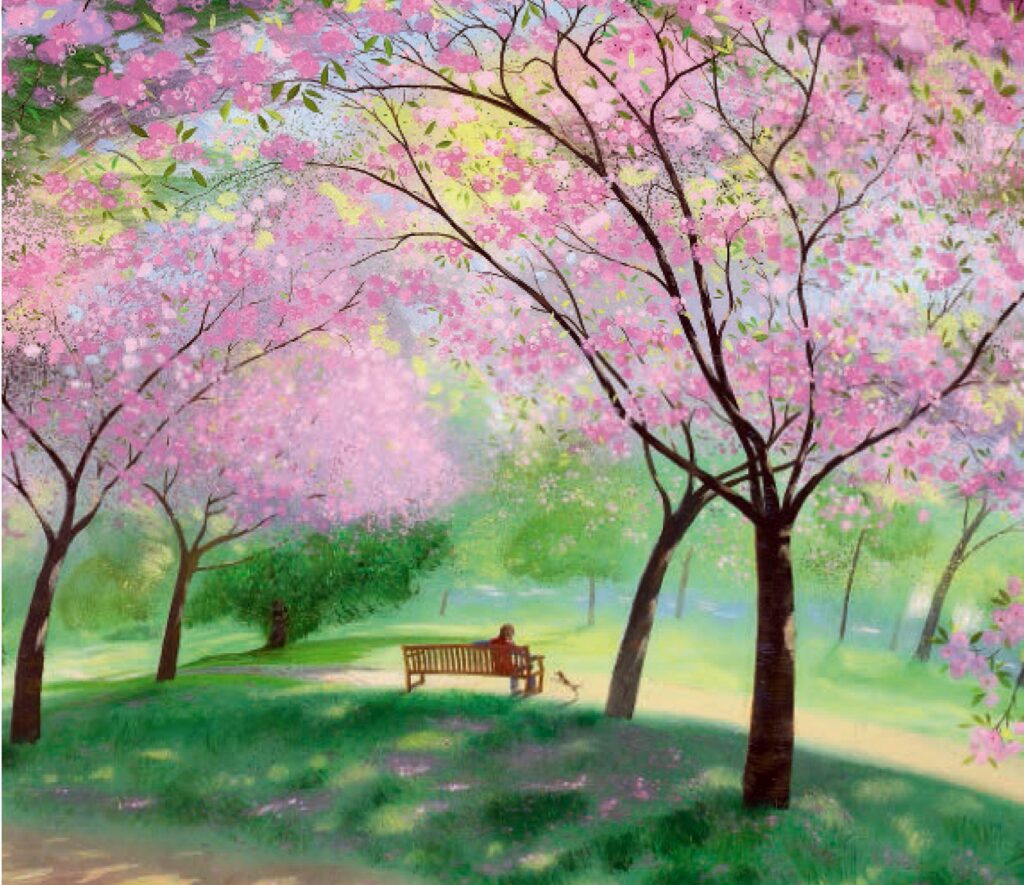 Blossom in the Park Greeting Card