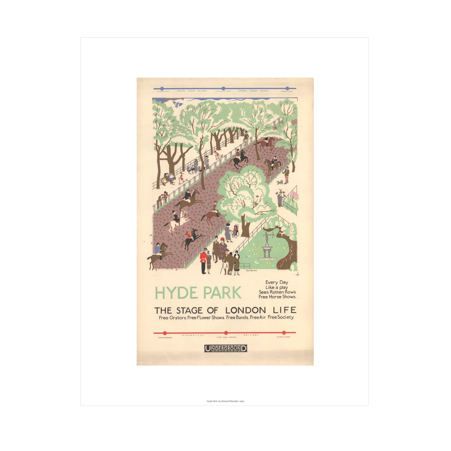 Bawden Hyde Park Print Enid Marx