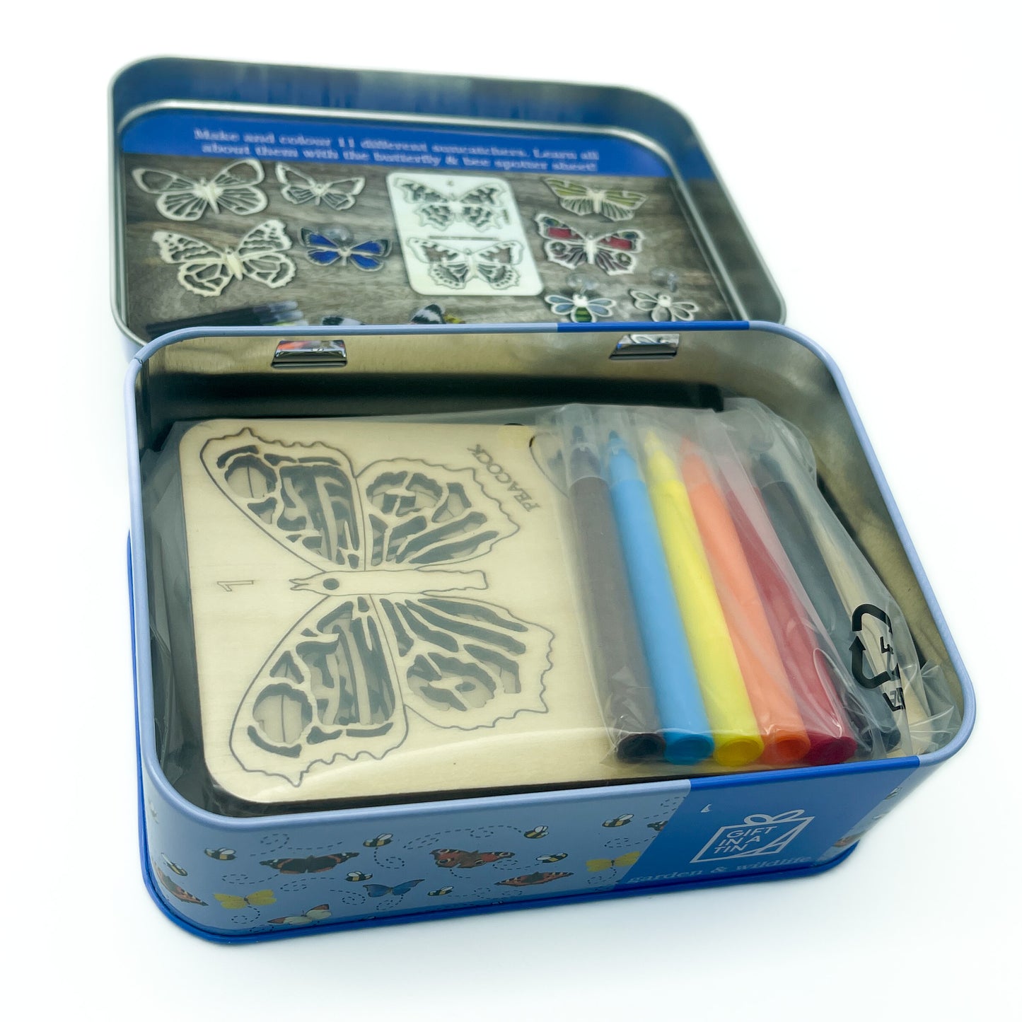 Butterflies and Bees Suncatcher - in a tin