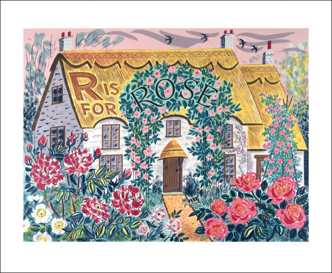 R is for Rose Greeting Card