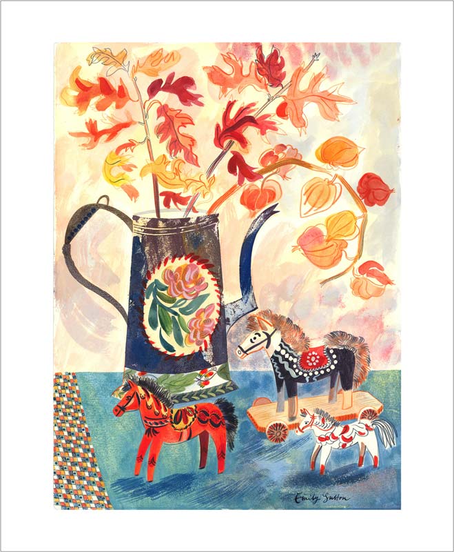 Still Life Horses Greeting Card