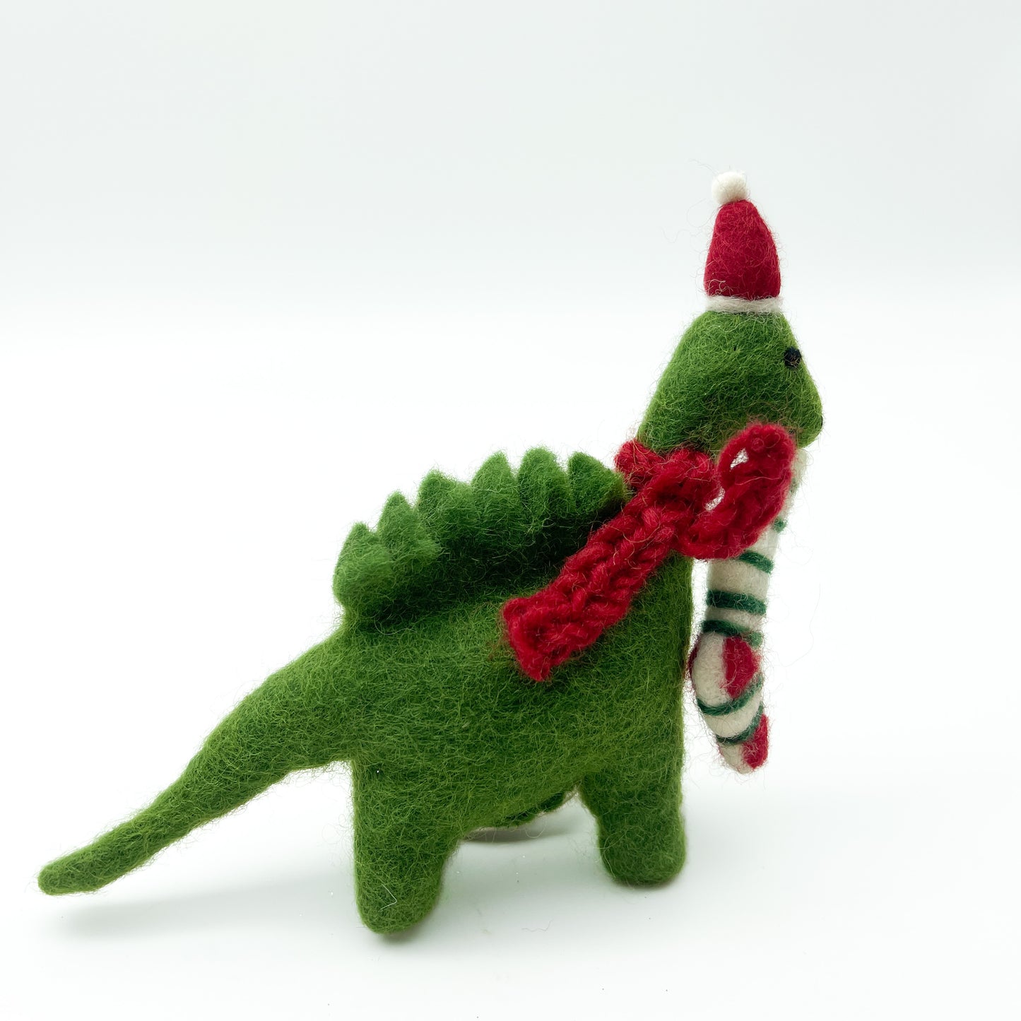 Green Felt Diploducus with Stocking Decoration