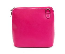 Fuchsia Small Leather Crossbody Bag