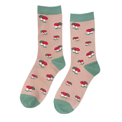 Toadstool Pink Socks Ladies