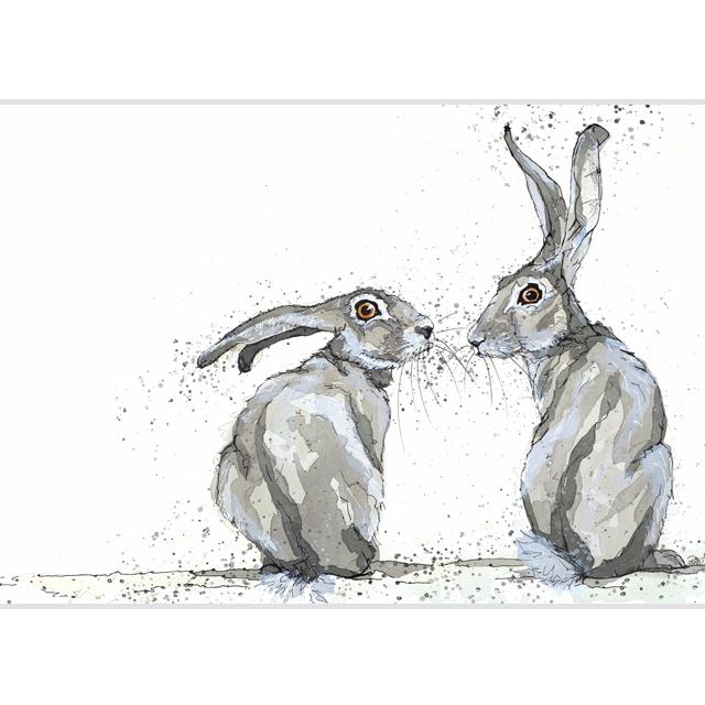 Hares Greeting Card