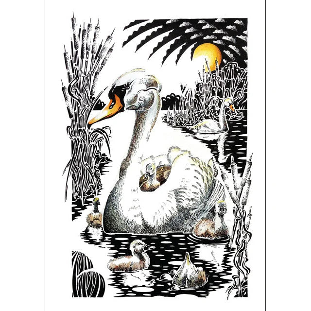 Swan Greeting Card