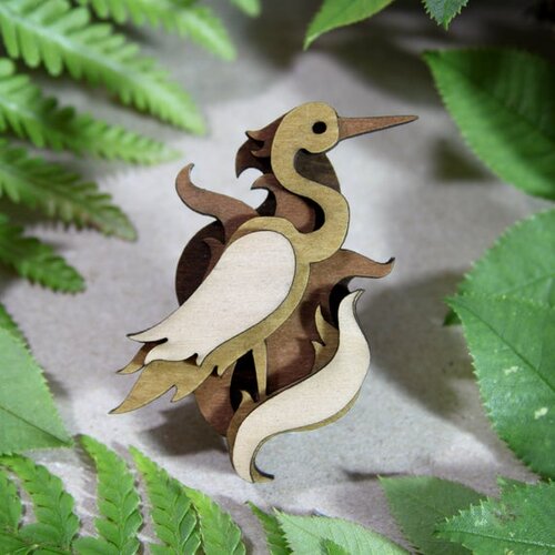 Heron Brooch by Martin Tomsky