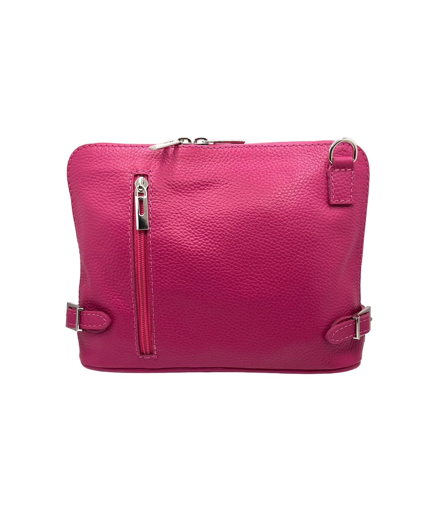 Fuchsia Rectangular Leather Bag