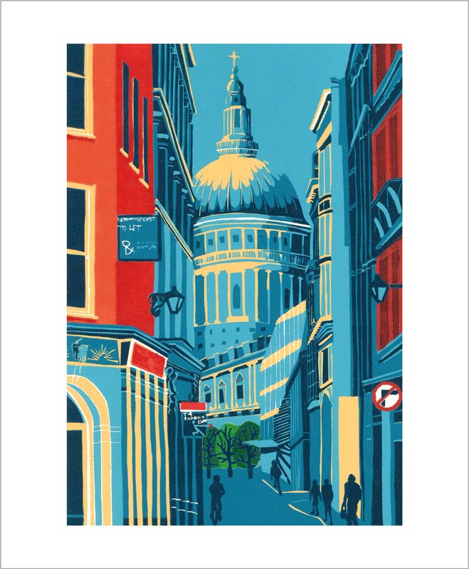 St Pauls From Watling Street Greeting Card