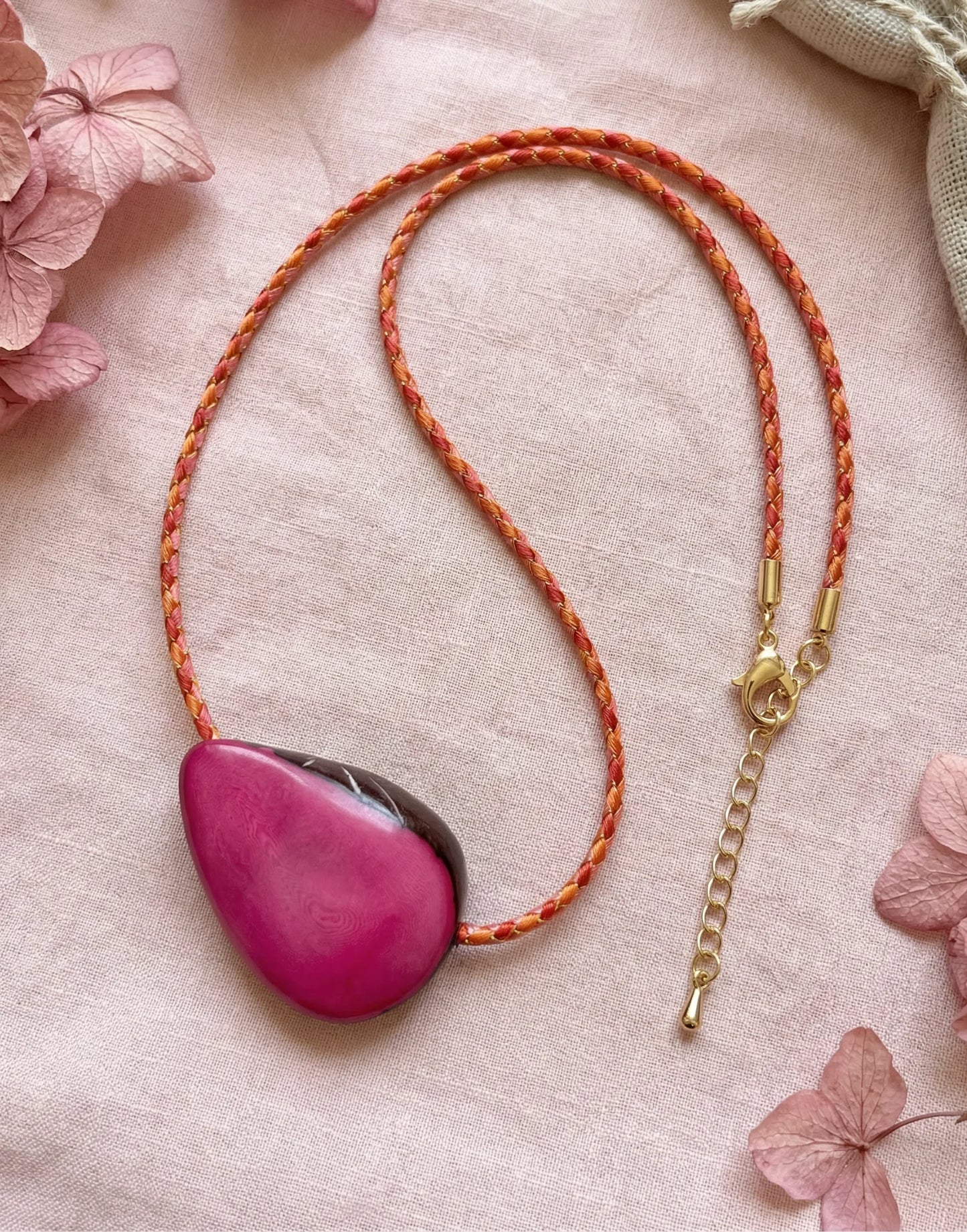 Leila Pink Tagua Pendant