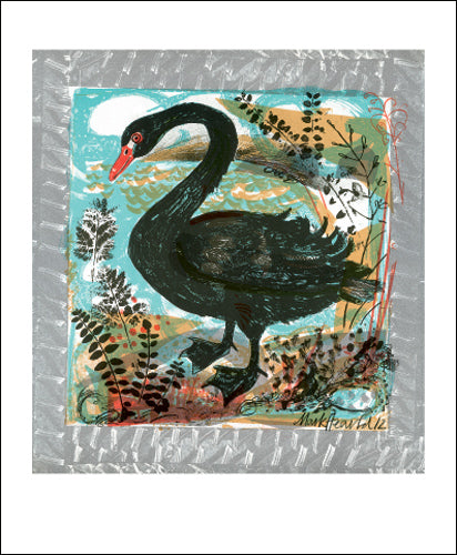 Menagerie Swan Greeting Card