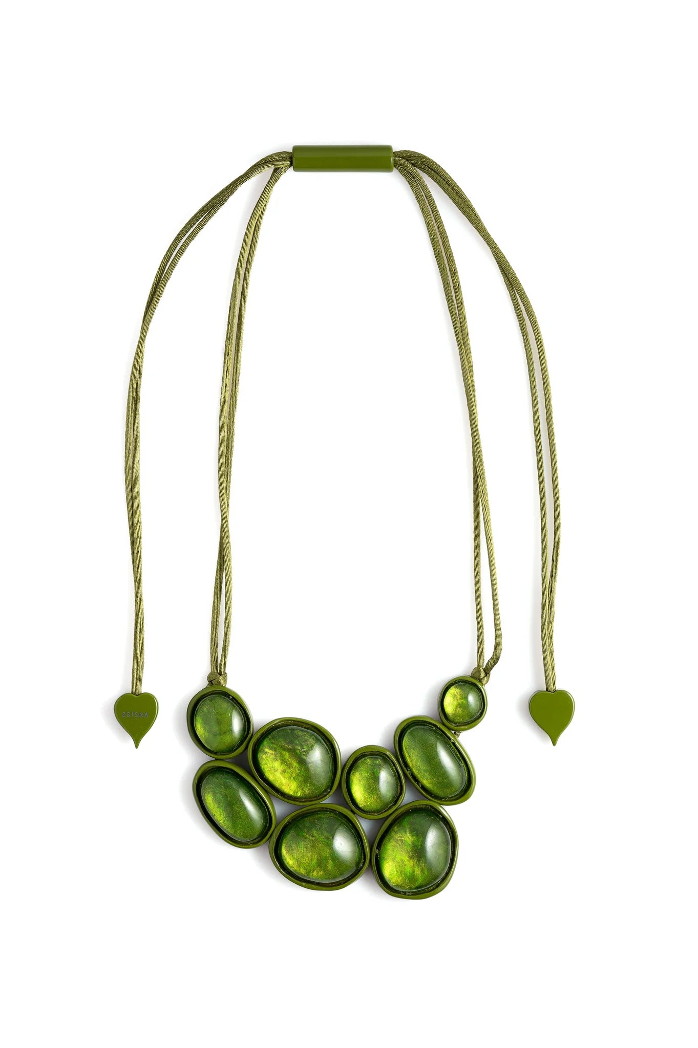 Persephone 8 Bead Necklace Green