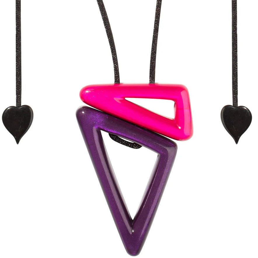 Tria Purple 2 bead Necklace