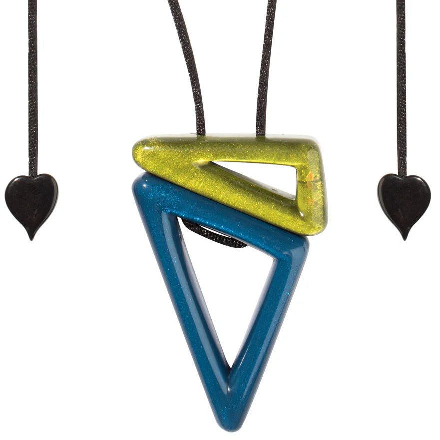 Tria Blue 2 bead Necklace