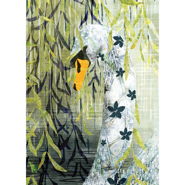 Swan and Willow Greeting Card