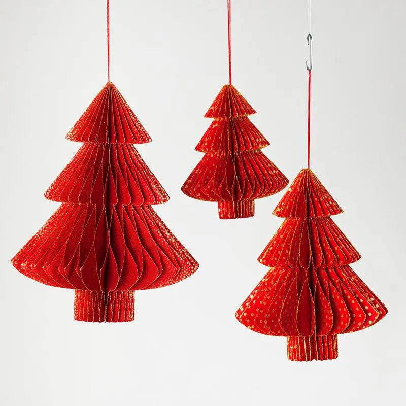 6" Tree Honeycomb Christmas Decoration