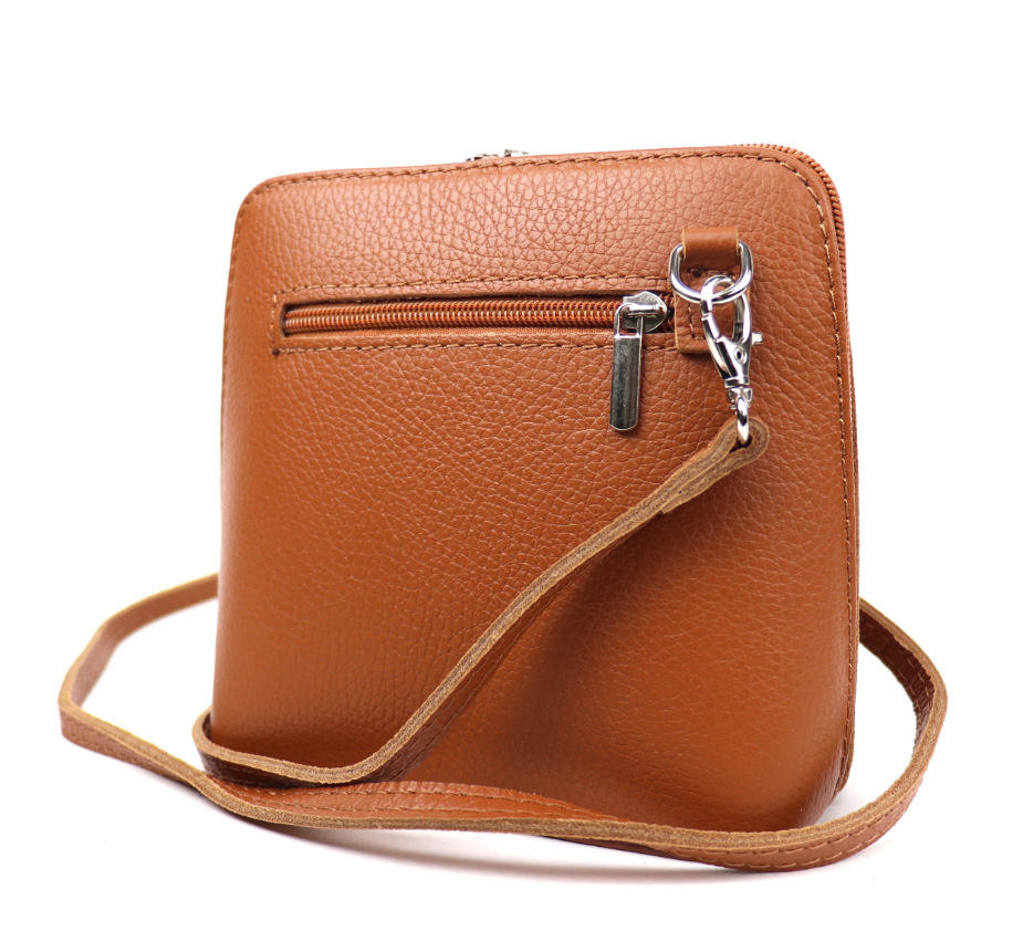 Light Tan Small Suede/Leather Crossbody Bag