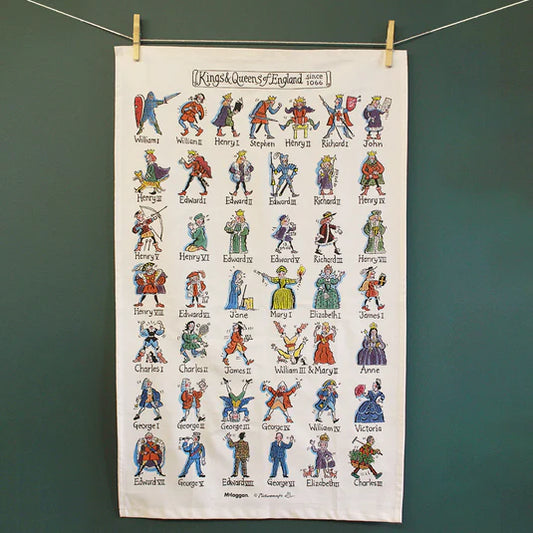 Kings and Queens of England Tea Towel