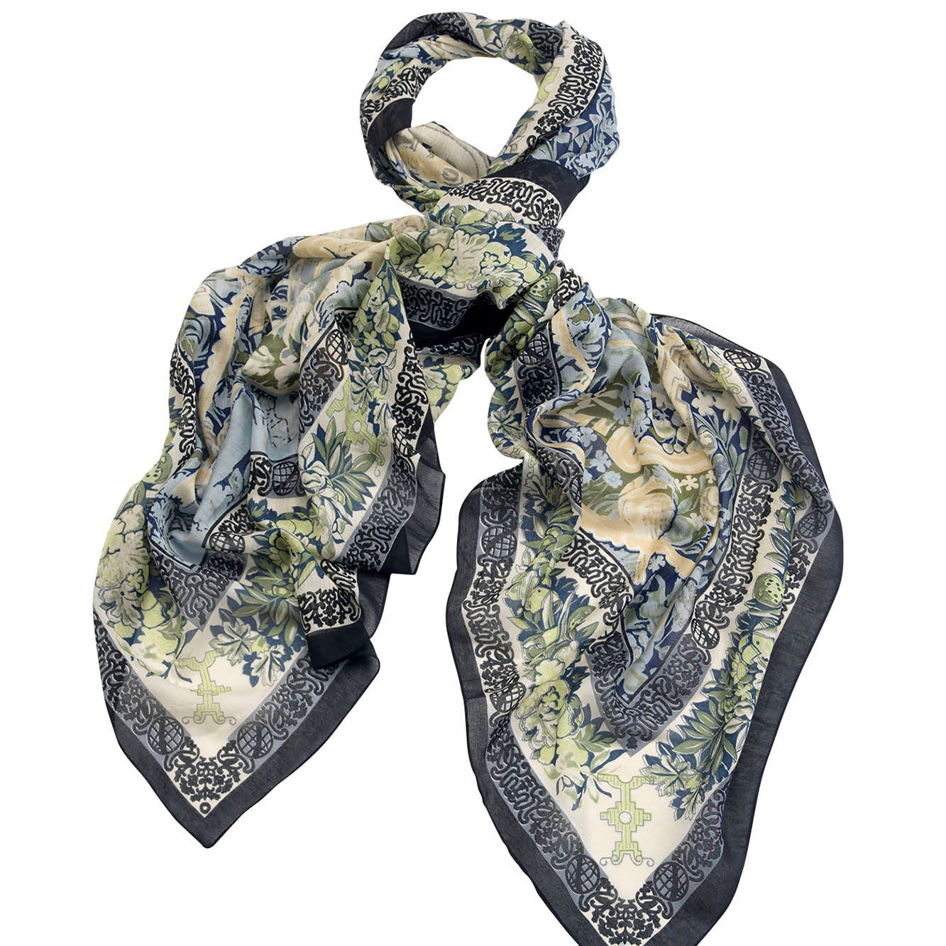 Tapestry Sea Blue Scarf