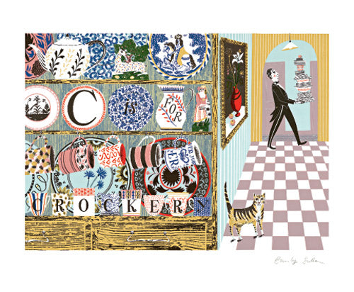 C is for Crockery Greeting Card