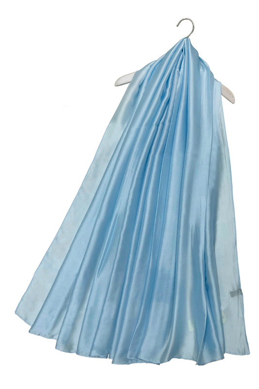 Sky Blue Silk Scarf