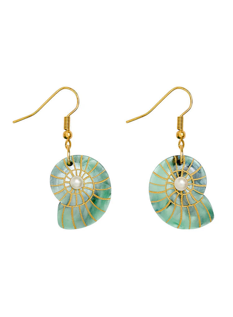 Spiral Shell Earrings