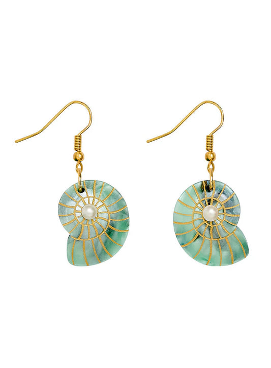 Spiral Shell Earrings