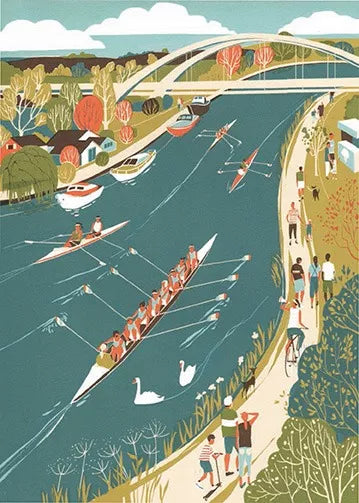 Walton Rowers Greeting Card