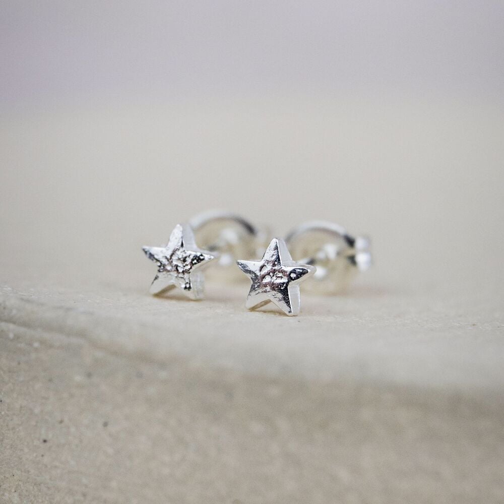 Star Studs Stirling Silver