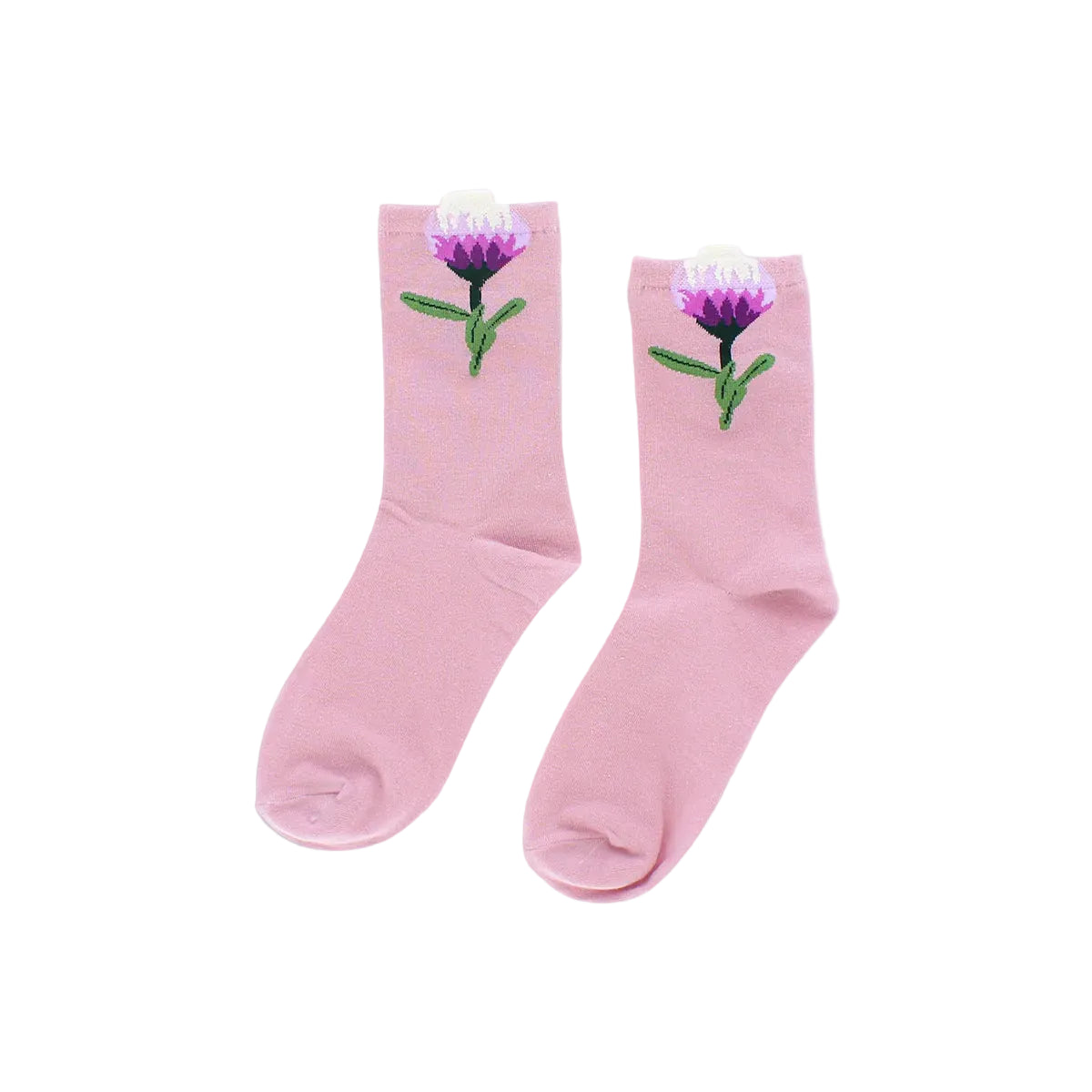 Pink Lotus Flower Socks