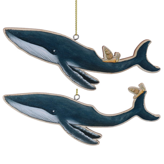 Whale Wood Decoration