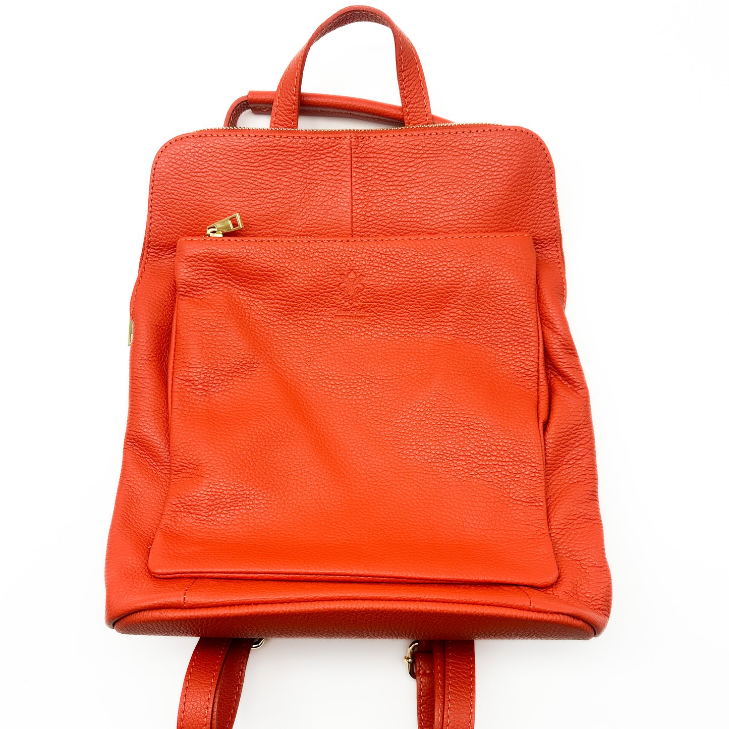 Large Square Leather Backpack- Various Colours