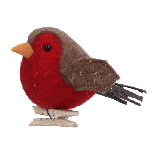 Clip on Felt Robin