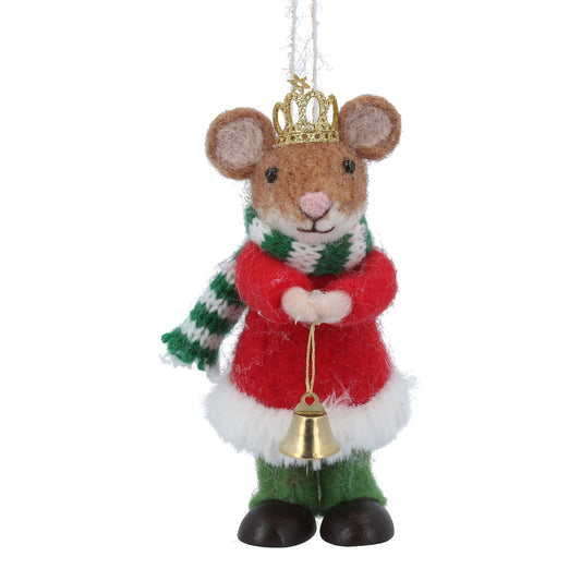 Wool Mouse Christmas Decoration