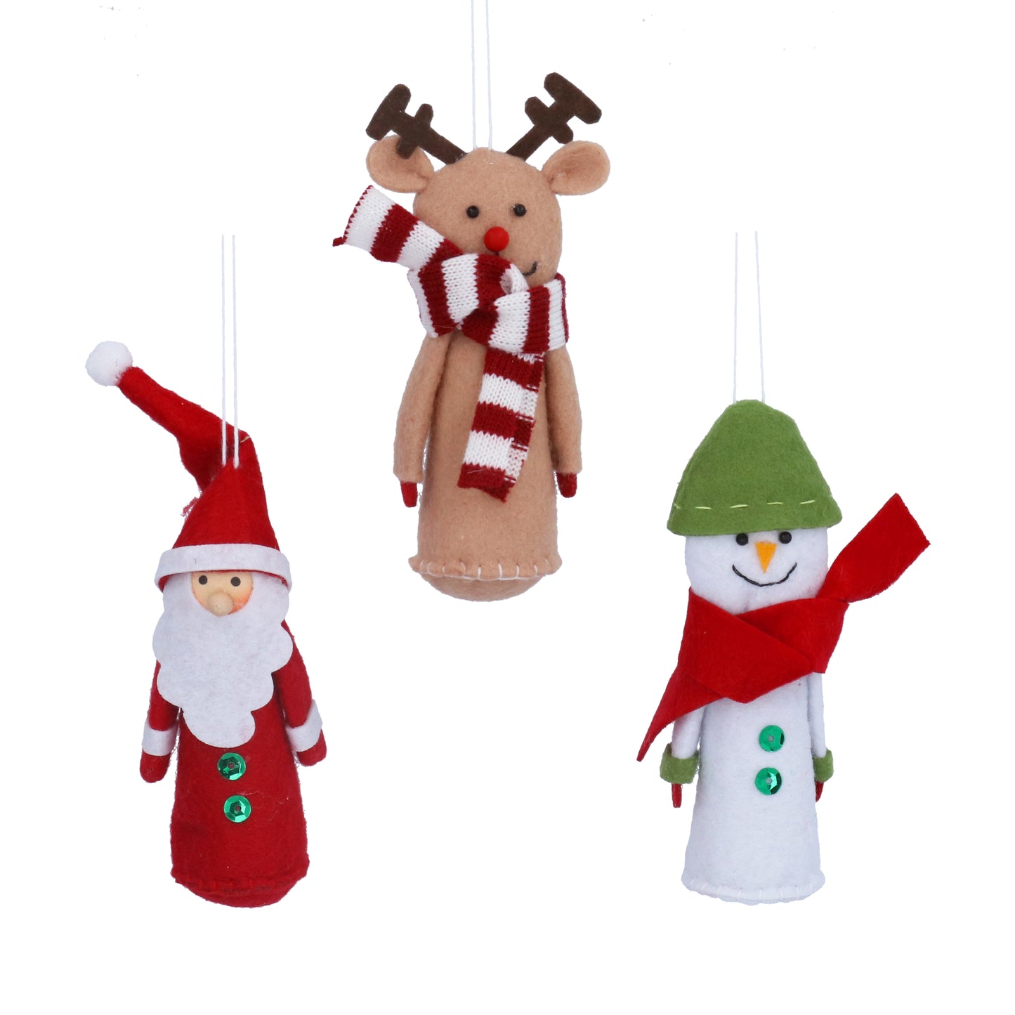 Felt Santa, Snowman, Deer