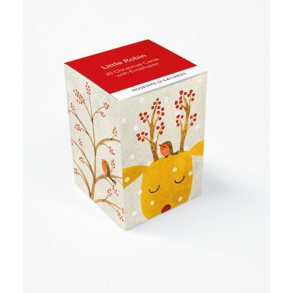 Little Robin Christmas Card Cube