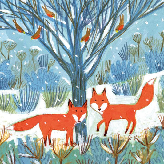 Festive Foxes Christmas Greetings Cards