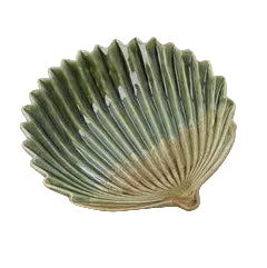 Green Fan Leaf Dish Small